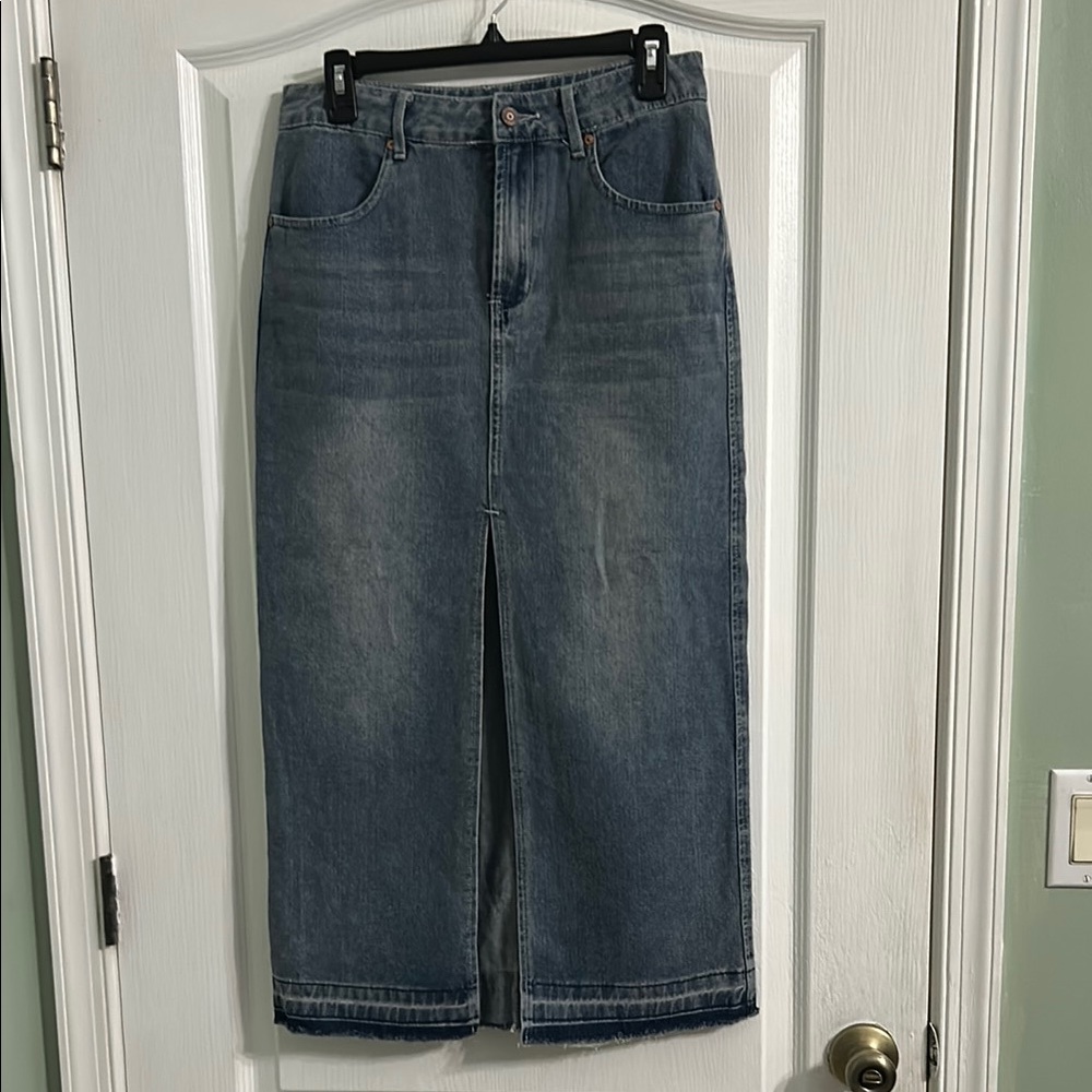 Denim Maxi Skirt